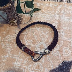 Vintage 90s / Leather Western Braided Belt